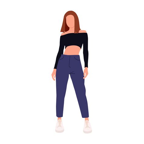 yound sexy lady en crop top y mom jeans aislado sobre fondo blanco