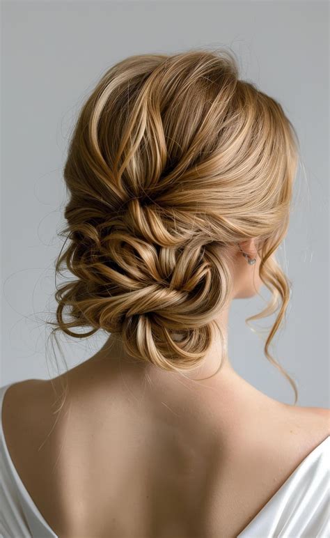 Elegant Blonde Bun Hairstyle for Women With Long Hair 46096434 Stock