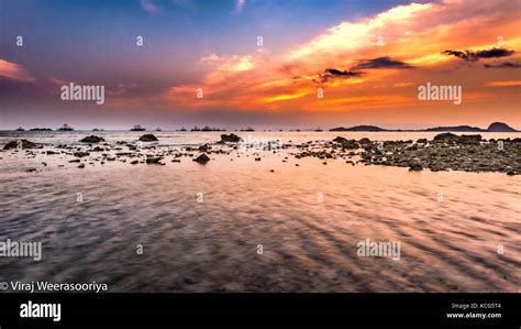 Sunset in Lampung, Sumatra Stock Photo - Alamy