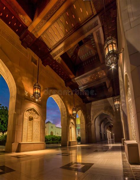 Architecture of Sultan Qaboos Grand Mosque Stock Photo - Image of ...