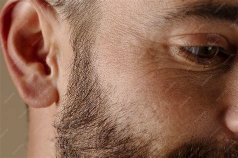 premium photo side view man  beard posing