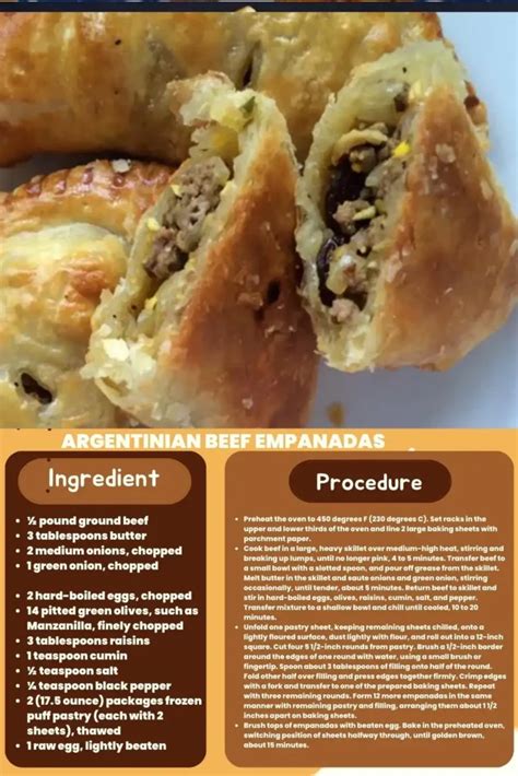 Argentinian Beef Empanadas with puff pastry