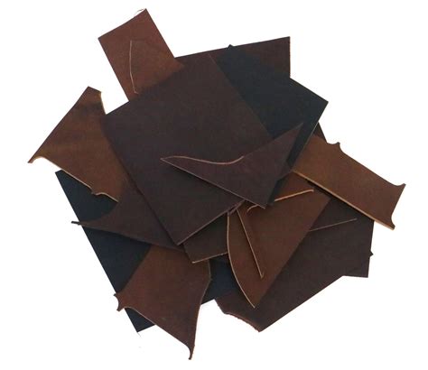 Two Pounds of West Tan Buffalo Leather Scrap - 8-10oz Heavyweight