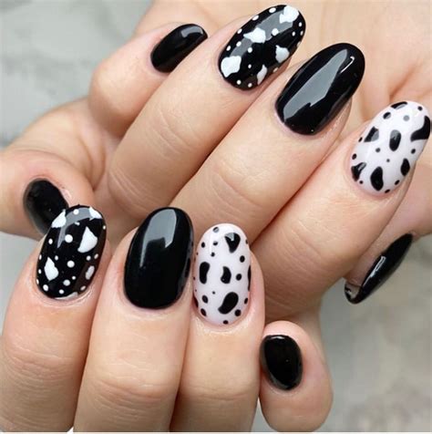 beautiful black  white nail designs  glossychic
