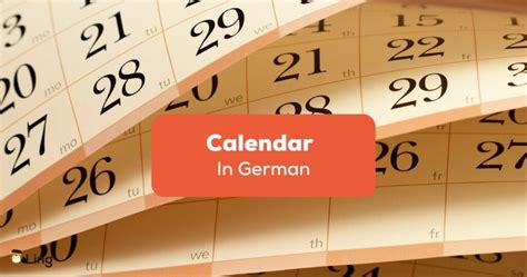 German Calendar 101: A Comprehensive Guide - ling-app.com