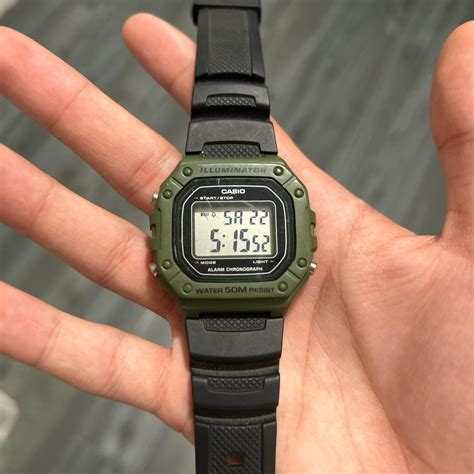casio illuminator  water resistant vintage green depop