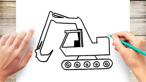 How To Draw Excavator Step by Step - YouTube