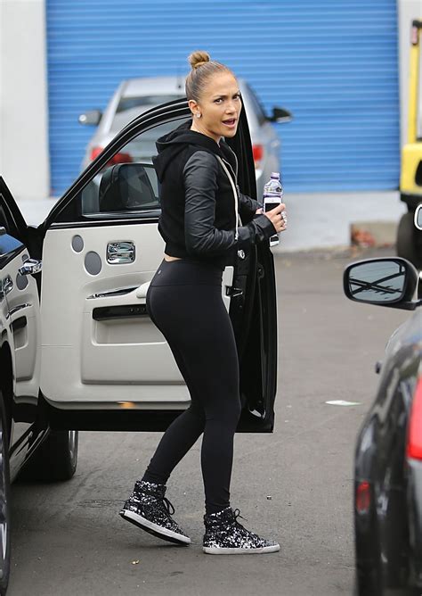 Jennifer Lopez Booty in Tights - Out in Los Angeles, Novemebr 2014