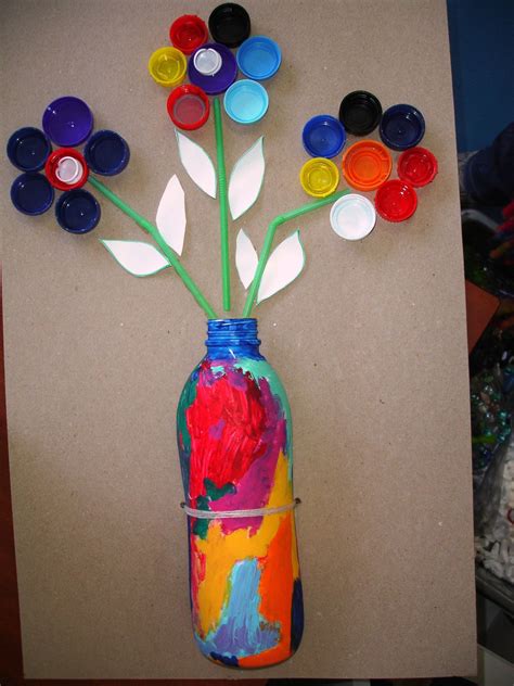 reciclamos tapones  botellas spring crafts  kids water bottle