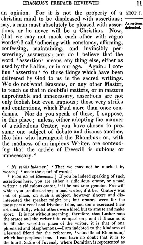 Martin Luther, Bondage of the Will, Project Wittenberg Edition, Page 11