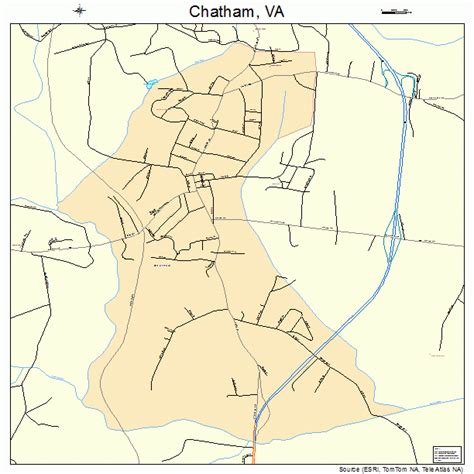 Chatham Virginia Street Map 5115000