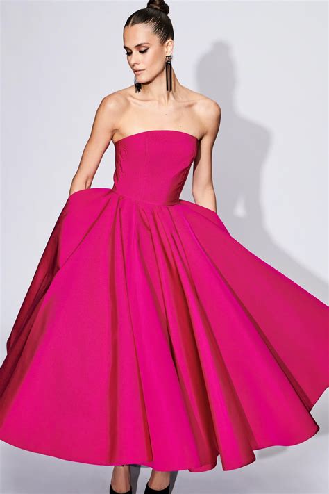 Strapless Tea Length Dress | Tea length dresses, Evening dresses