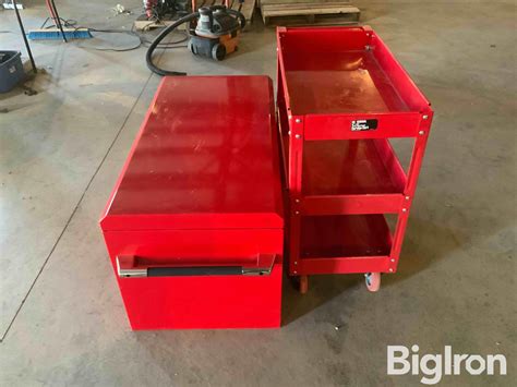 US General Toolbox W/Assorted Tools & Roll Around Shop Cart BigIron