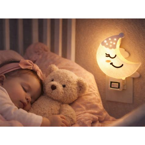 Melhor Cor De Luz Para Bebê Dormir - Luminária Lua LED Infantil | Luz Noturna Bebê | Luz Suave para Dormir ...