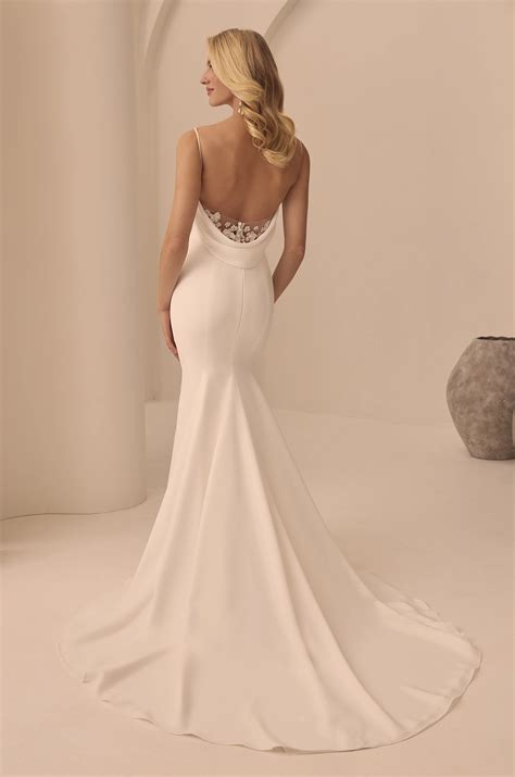 M2511 | Draped Cowl Neckline Wedding Dress by Mikaella | May & Grace Bridal