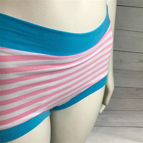 Trans Femme Tucking Panties: Pink Stripe Pride Boyshort or Bikini