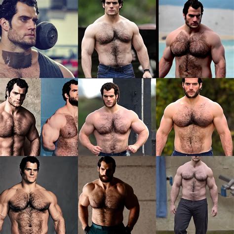 henry cavill as a big burly padded hairy strongman | Stable Diffusion