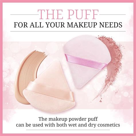 Set of 2 Premium Triangle Makeup Powder Puffs - Soft & Sleek Design for