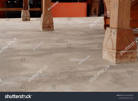 base wooden pile wooden material umpak stock photo