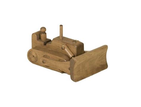 Child's Wood Bulldozer Toy