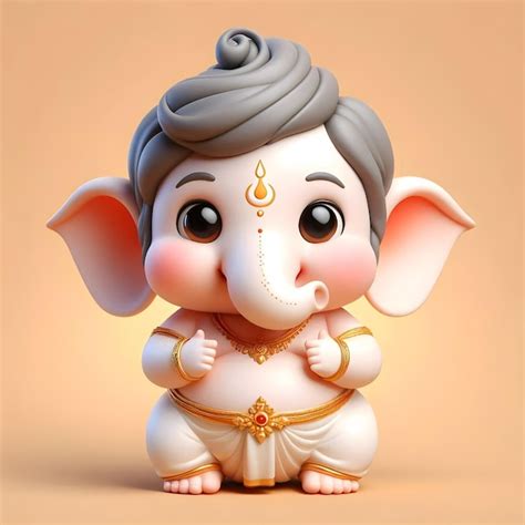 cute lord ganesha hindu god ganesh chaturthi festival ai generated
