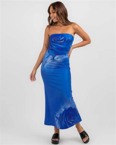 Shop Morning Mist Miarose Maxi Dress In Blue - Fast Shipping & Easy