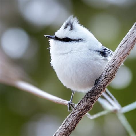 Macro photo of a fluffy white tit, high resolution, national geographic ...