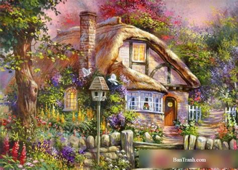 tranh ve nha dep tranh phong canh tranh son dau