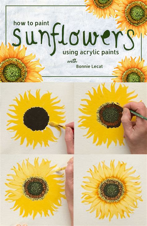 Sunflower Acrylic Painting Easy | Best Flower Site