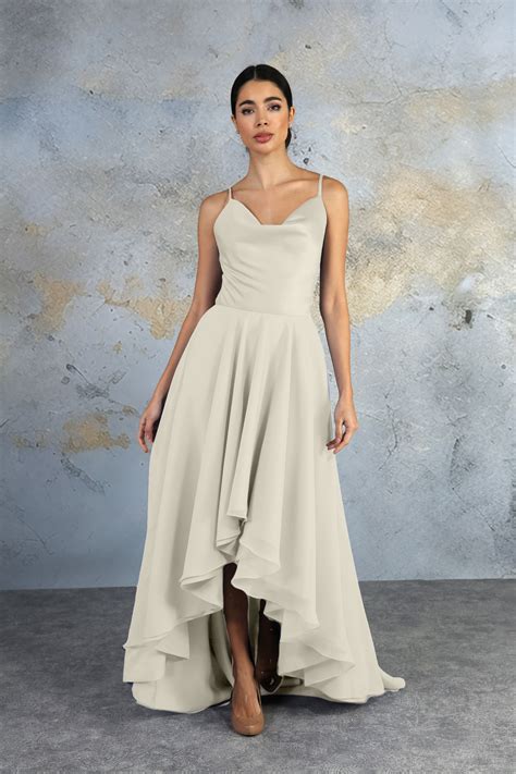 Lace-up Back Satin & Chiffon Dress - Richard Designs