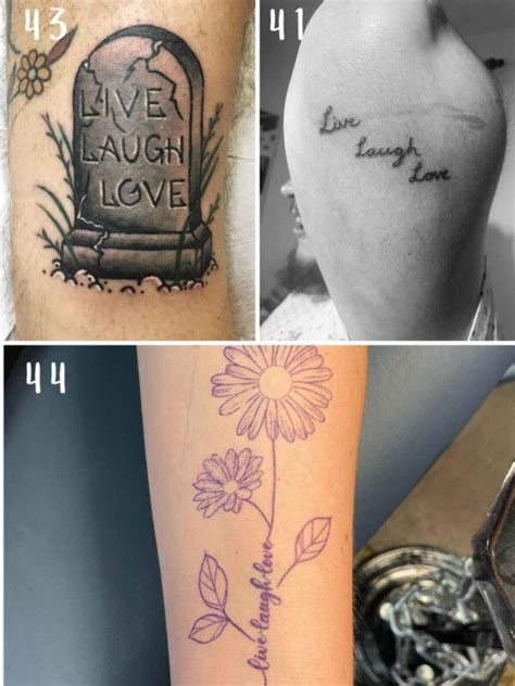 47+ Live Laugh Love Tattoos - Cute Quotes Designs - Tattoo Glee