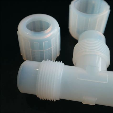 1/2"Equal Diameter Tee PFA Fitting PTFE Connector - PTFE and PFA