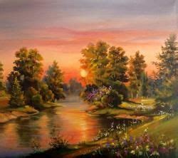 picturi cu peisaje peisaj  oil painting landscape landscape nature