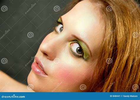 stock image image  female expression face