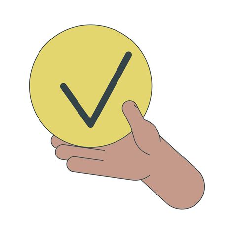 holding bullet point  check mark flat  concept vector spot