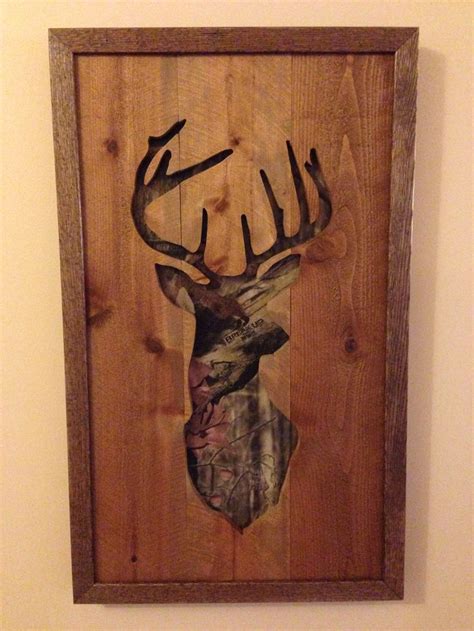 Diy scroll saw whitetail deer silhouette great for the rustic cabin or ...