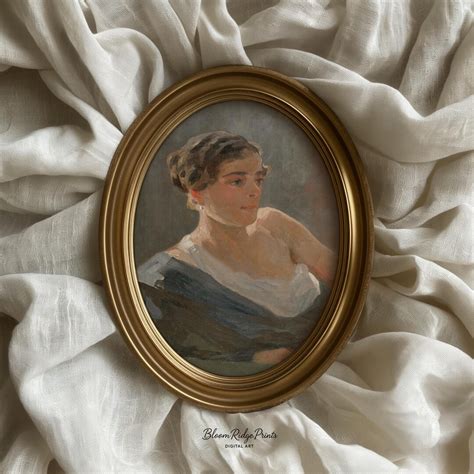 Vintage Portrait Art: European Oil Painting Woman (digital Download