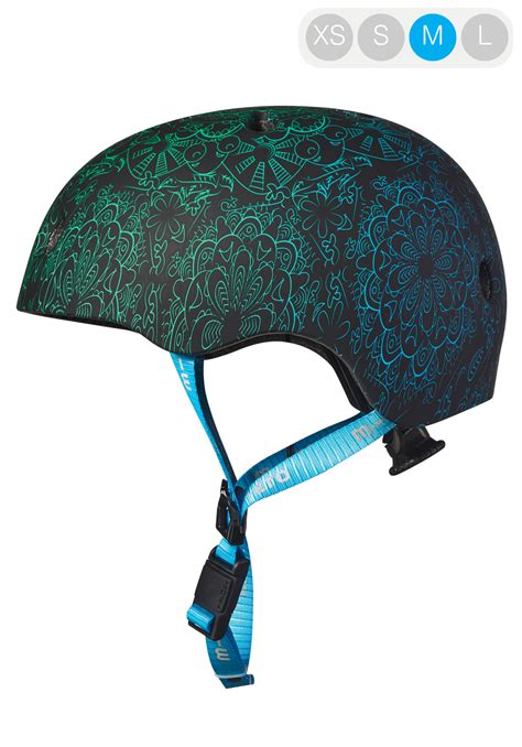 Micro PC helmet deluxe Mandala Green/Blue | Micro Scooter | Helmets