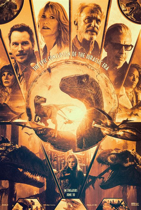 Jurassic World Dominion Movie Poster - 2022 - Full Cast and Dinosaurs ...