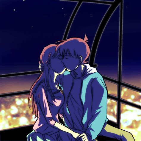 Download Ferris Wheel Anime Couple Kissing Picture | Wallpapers.com