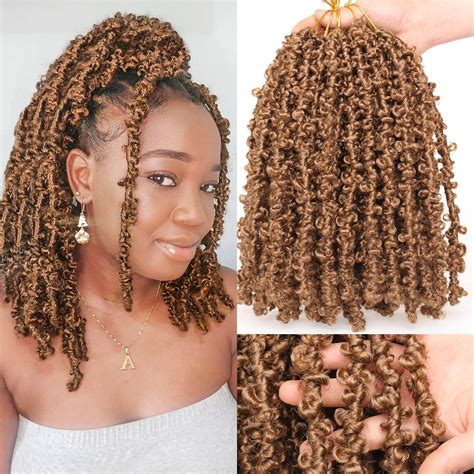 Leeven 12 Inch Blonde Butterfly Locs Crochet Hair 6 Packs - Short Bob