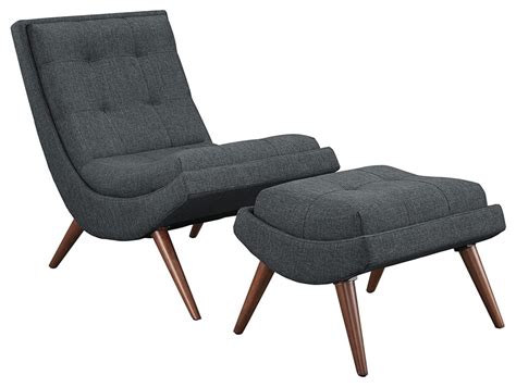 contemporary accent chair  footstool cherished button tufted seat