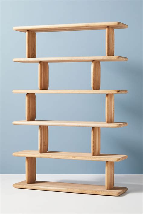 Kalle Sculptural Oak Bookshelf | Anthropologie | Oak bookshelves