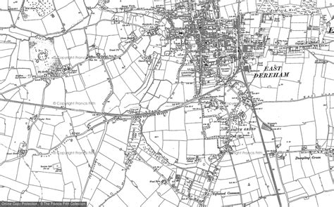 maps  dereham norfolk francis frith