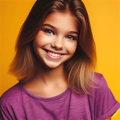 Premium Photo | Cheerful girl on a clean background