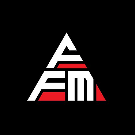 diseño de logotipo de letra triangular ffm con forma de triángulo