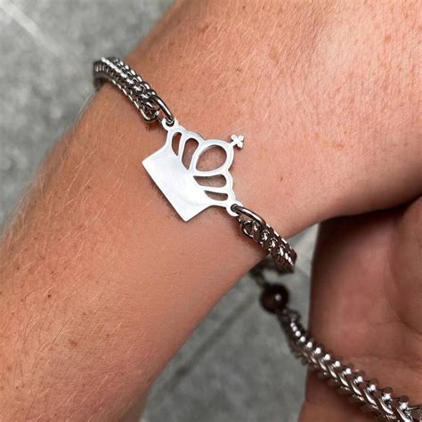 Magnetic King & Queen Chain Bracelets – Magnetic Couples Bracelets