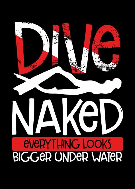 dive naked   poster picture metal print paint