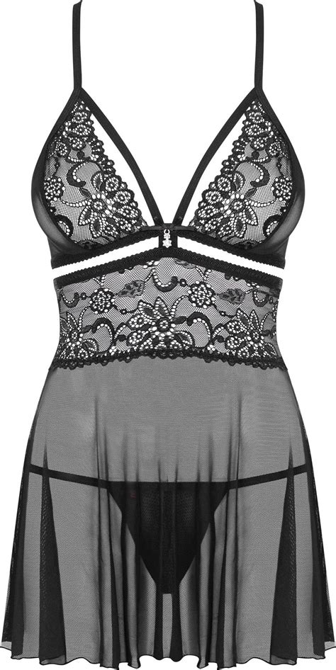 Obsessive 838-BAB-1 Babydoll & Thong • Se priser