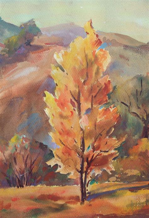 Louise Nygard - Mid Century Santa Cruz Mountains Autumn Landscape For